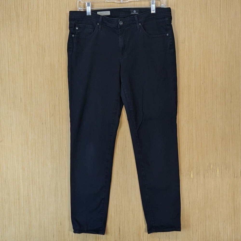 AG Adriano Goldschmied The Stevie Ankle Slim Straight Pants Black Size 30 32